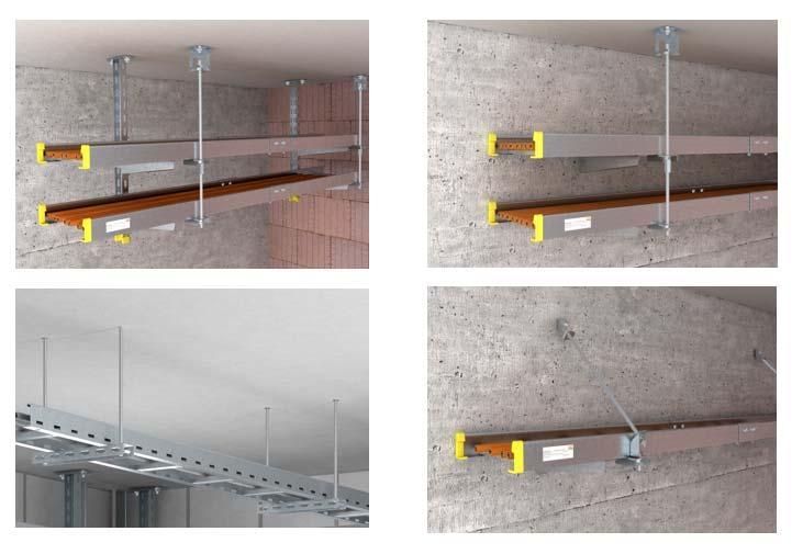 Obr.2 Normová nosná konštrukcia rebrík Použité káblové výrobky musia spĺňať požiadavku na špecifickú požiarnu odolnosť podľa STN 34 7661.