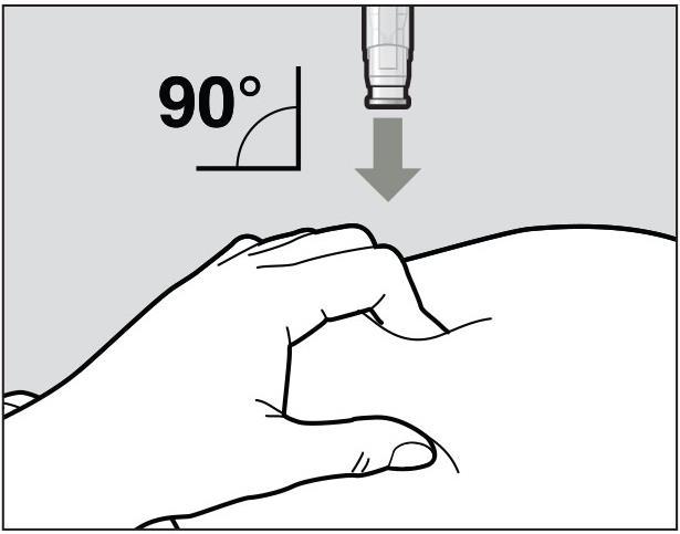 Obrázok H Aby ste naplnené pero mohli použiť, najprv musíte odblokovať zelené aktivačné tlačidlo.