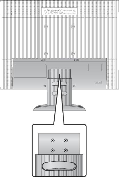 Montáž na stenu (Voliteľné) Pre použitie so sponou pre montáž na stenu uvedenú v UL Súpravu pre montáž na stenu alebo základňu s možnosťou nastavenia výšky získate u svojho miestneho predajcu, alebo