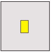 Žltý terč s čiernym orámovaním a bielym okrajom. Žltý trojuholníkový štít s čiernym orámovaním a bielym okrajom, postavený na základni.