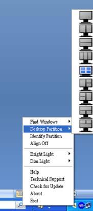 Kliknutie pravým tlačidlom myši na panel úloh Panel úloh obsahuje tiež väčšinu funkcií, ktoré sú podporované v záhlaví okna (okrem automatického odoslania okna do niektorej oblasti).