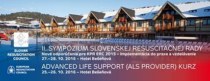 II. Sympózium Slovenskej Resuscitačnej Rady Nové odporúčania pre KPR ERC 2015 - Implementácia do praxe a