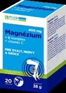Magnézium + Vitamín B6 20 eff Magnézium + vitamín B6 obsahuje aktívne zložky, ktoré prispievajú k normálnej činnosti svalov a nervovej sústavy a k zníženiu miery únavy a vyčerpania.