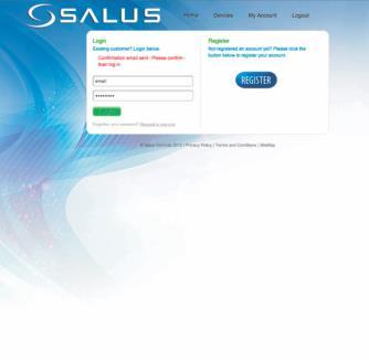 REGISTER (REGISTROVAŤ) 5 Salus Controls 2012 Privacy Policy Disclaimer Site Map Vyplňte on-line formulár a kliknite na
