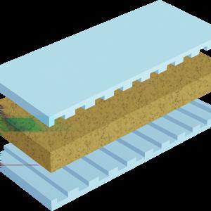 Strana: 8 MATRAC JARKA Kvalitný sendvičový matrac so spevneným jadrom z RE platne 80kg/m3, na ktorej sú proﬁlované platne z PUR peny 30kg/m3, ktoré zabezpečujú prevzdušnenie jadra matraca.