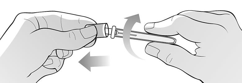 NEPOUŽÍVAJTE injekčnú striekačku: ak vám injekčná striekačka náhodou spadla. ak ktorákoľvek časť injekčnej striekačky javí známky poškodenia.