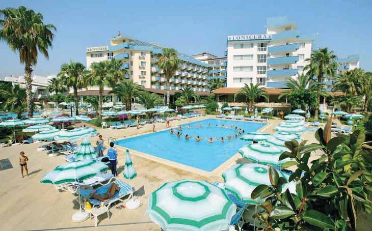 Turecko I Alanya-Avsallar OBĽÚBENÝ HOTEL Hotel LONICERA WORLD + Obľúbený hotelový komplex, známy ako perla strediska Incekum, sa