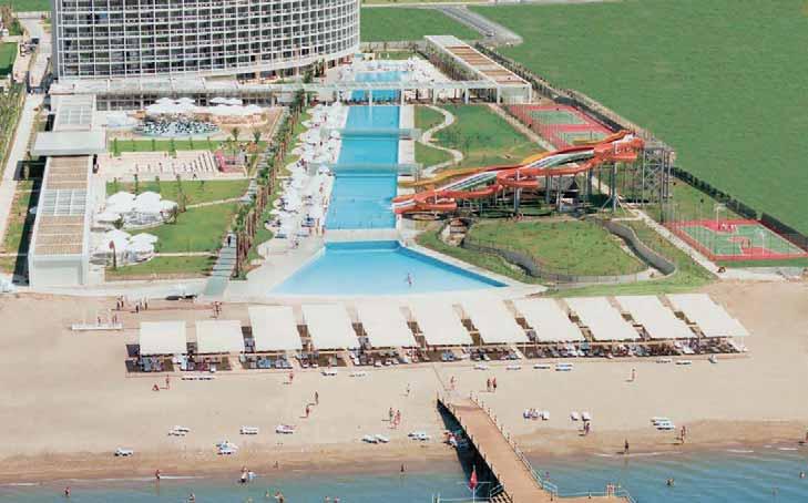 Turecko I Antalya-Kundu OBĽÚBENÝ HOTEL Hotel KERVANSARAY KUNDU Moderný hotelový komplex plný zelene sa nachádza v