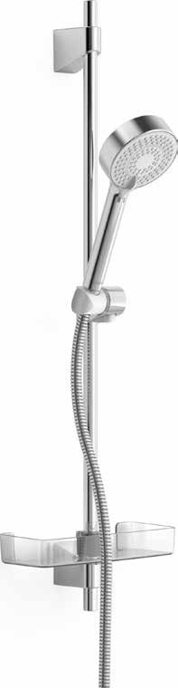 # 4478 0133 Sada s nástennou tyčou 720 mm; ručná sprcha HANSABASICJET trojpolohová, sprchová hadica 1,75 m, mydlovnička.