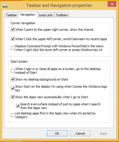 Prispôsobenie obrazovky Start (Štart) Operačný systém Windows 8.
