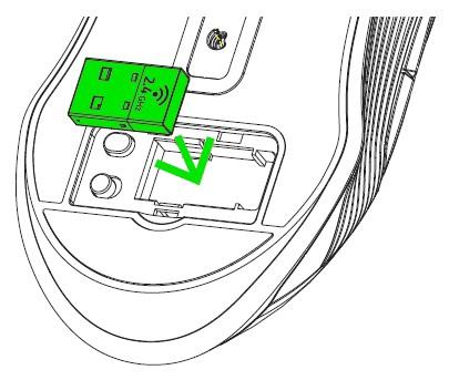 Použitie receiveru : Zapojte receiver do voľného USB slotu. Prepnite spínač na spodnej strane myši do polohy On. Inštalácia: Upozornenie: Pokiaľ už máte nainštalovaný Razer Synapse 2.