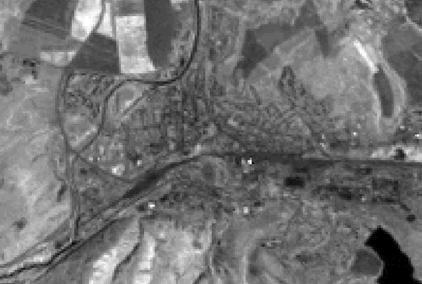 Landsat 5: Výrez z kanála z blízkej