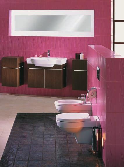 Séria VARIUS 30 Skrytý systém upevnenia závesného WC a bidetu prispieva k vyššej estetickej úrovni keramických výrokov.