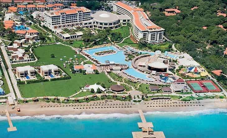 Turecko I Antalya RODINNÝ OBĽÚBENÝ SPA & WELLNESS Hotel ELA QUALITY RESORT GOLF Luxusný hotelový rezort s rozlohou až 110.