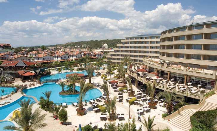Turecko I Side - Manavgat RODINNÝ OBĽÚBENÝ Hotel PEMAR BEACH RESORT Obľúbený hotelový komplex sa nachádza v pokojnejšej oblasti Manavgat v blízkosti mesta Side.