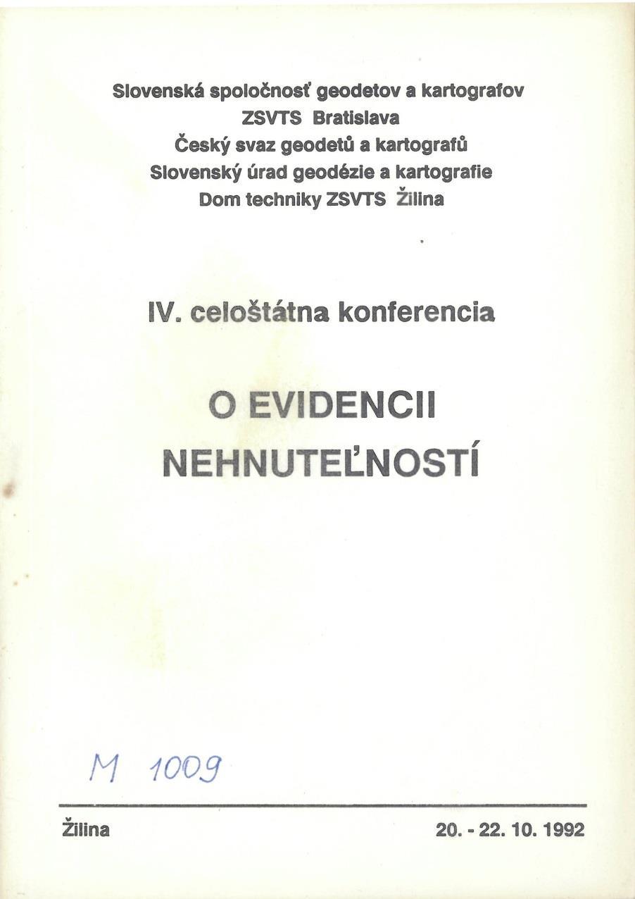 Kontinuálne napĺňanie smerov rozvoja rezortu ÚGKK SR Zákon č. 22/1964 Zb.