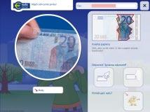 Hre sa darí zábavným spôsobom podať veľké množstvo informácií o ochranných prvkoch eurových bankoviek, pričom pomocou