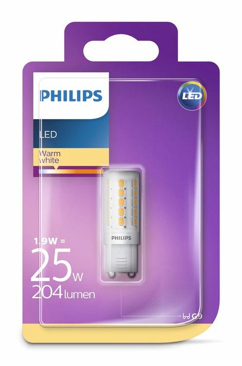 PHILIPS LED Reflektorové 1,9 W (25W) G9 Teplá biela Nestmievateľné Záleží na tom, čo je vo vnútri Vďaka nádhernému tvaru
