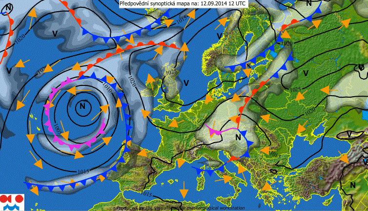 Ukážka synoptických máp a príklady úloh Charakterizujte počasie v rôznych oblastiach Európy v oboch konkrétnych dňoch