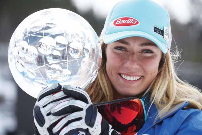 zjazdovej lyžiarke v histórii. Mikaela Shiffrinová v minulej sezóne získala tretí veľký krištáľový glóbus v Svetovom pohári. K tomu pridala premiérové malé sklené gule v obrovskom slalome a super-g.