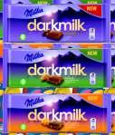 Milka Dark 85g almond, original, dark caramel Florenta čokoládová,