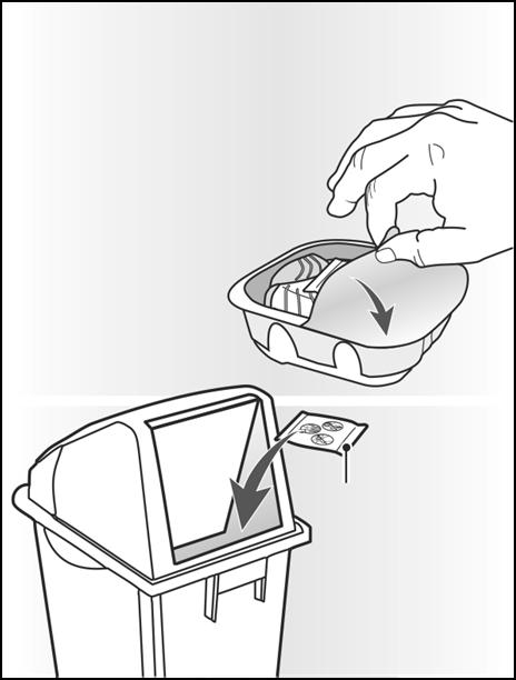 Škatuľka s vaším inhalátorom Incruse Ellipta obsahuje Viečko vaničky Inhalátor Škatuľka Táto písomná informácia Vysúšadlo Vanička Inhalátor je zabalený vo vaničke.