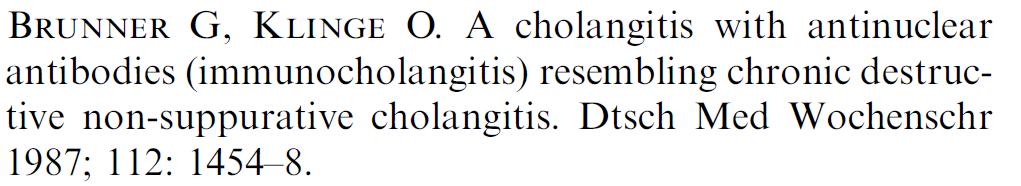 Autoimúnna cholangitída (cholangiopatia) klinické a patologické znaky PBC