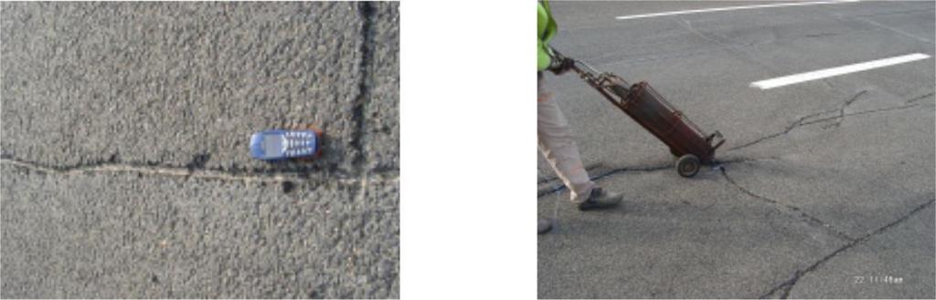 Klasická oprava prasklín na cestách pomocou zálievkovej asfaltovej hmoty ISOLA A2 1.