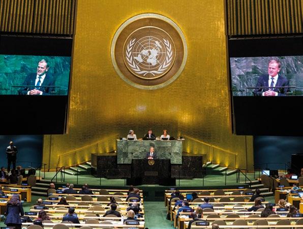 Donald Tusk @eucopresident 20. septembra 2017 Mnohí veria, že OSN je spolkom tých, ktorí sa nevzdávajú morálky v politike v prospech egoistických záujmov. Ukážme im, že ich dôvera je opodstatnená.