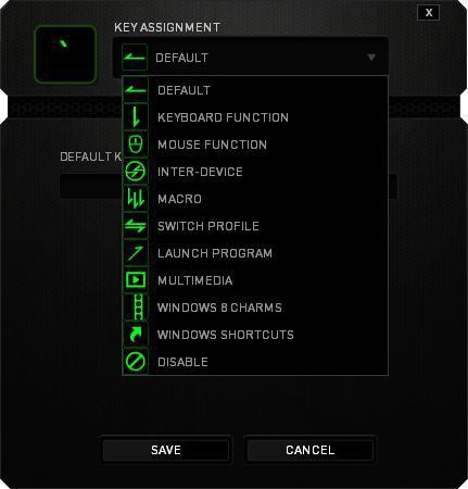 Default Základné funkcie tlačidiel KeyboardFunction Táto funkcia umožňuje priradiť vybrané funkčné klávesy na klávesnici.