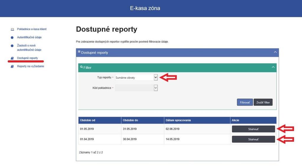Finančné riaditeľstvo Slovenskej republiky 15/ORP/2019/IM Práca s dostupnými reportami - rola Administrátor/Účtovník Informácia je určená pre podnikateľov, ktorí používajú pokladnicu e-kasa klient