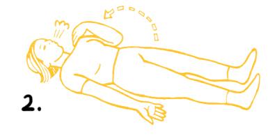 3. Kĺbová pohyblivosť: ramenný kĺb ZP: Ľah na chrbte, HKK skrčmo, ruky na ramenách ( krídelká ).
