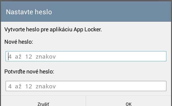 App Locker (Zámok aplikácie) Zámok aplikácie je bezpečnostná aplikácia, ktorá Vám umožní chrániť Vaše súkromné aplikácie pred neoprávneným používaním.