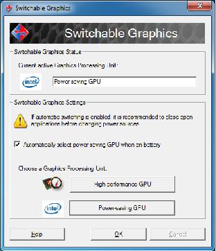 Pravým tlačidlom kliknite na ikonu ATI na ploche s oznámeniami Windows a následne zvoľte Configure Switchable Graphics (Konfigurovať prepínateľnú grafiku). 2.