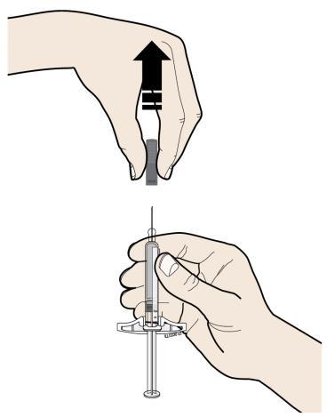 D. Pripravte a vyčistite si miesto (miesta) podania injekcie. Brucho Stehno Môžete použiť: Stehno Brucho okrem oblasti 5 centimetrov okolo pupka Miesto podania injekcie vyčistite liehovým tampónom.