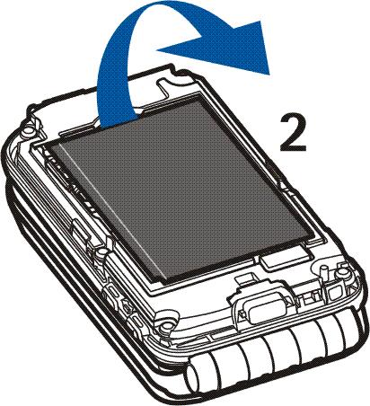 2. Vyberte batériu z telefónu (2). 3.