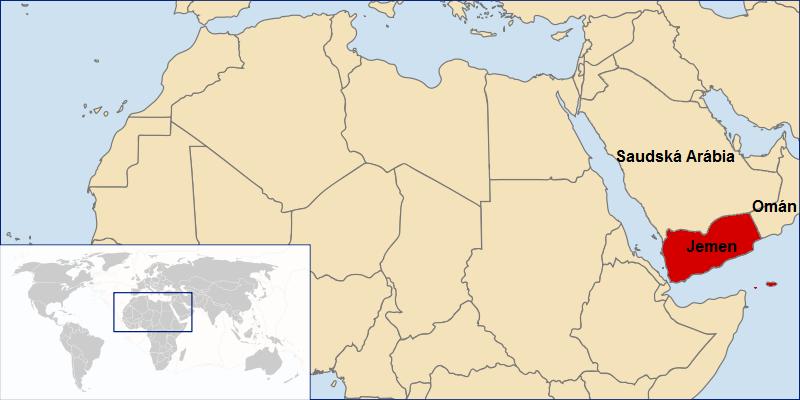 Jemen je štát na Arabskom polostrove v juhozápadnej Ázii. Hraničí so Saudskou Arábiou na severe, Červeným morom na západe, Arabským morom a Adenským zálivom na juhu a Ománom na východe.