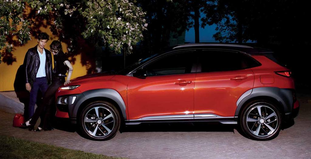 Ukáž svoj štýl Vďaka kombinácii modelovaných plôch a dizajnových hrán je nový Hyundai KONA expresívny z