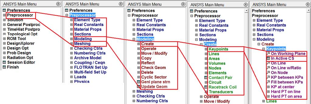 Obr. 3.16. Definovanie Keypointov stromová štruktúra výberu Po aktivovaní položky In ActiveCS sa zobrazí tabuľka obr. 3.17.