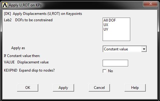 Po aktivovaní príkazu pre definovanie posunutia na bod (Displacement On Keypoints) sa zobrazí výberové menu obr. 3.