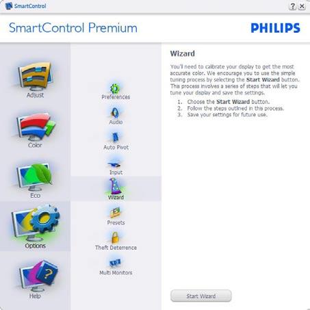 3.5 Systém SmartControl Premium od spoločnosti Philips Nový softvér SmartControl Premium od spoločnosti Phillips vám umožňuje ovládať váš monitor pomocou jednoduchého obrazovkového grafického