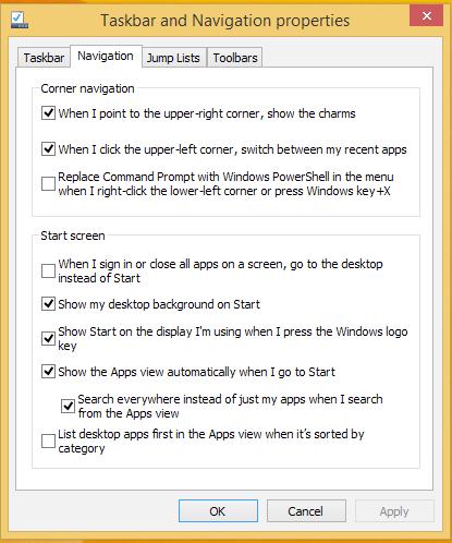 Prispôsobenie úvodnej obrazovky Operačný systém Windows 8.