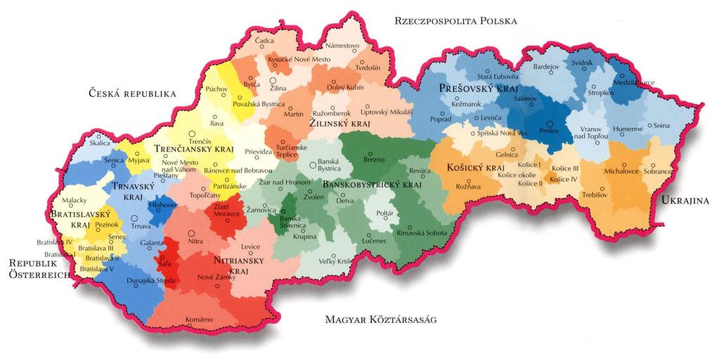 Správy katastra a ich územná pôsobnosť Slovenská republika 79