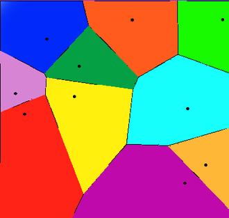 môžeme ho volat stred Voronoiovho pod-priestoru, ktorý sa nachádza vo vnútri podpriestoru P k. Body A 1 až A n sú body, vzhl adom na ktoré počítame Voronoiove diagrami (sú dané na vstupe).