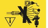 4 VYSVETLENIE SYMBOLOV In V tomto návode a/alebo na stroji sa používajú nasledujúce symboly: V súlade s príslušnými Prúd nemierte na ľudí, zvieratá, bezpečnostnými živé elektrické zariadenie, ani na