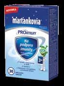 V akcii aj Marťankovia PROimun AKUT 3+, 5 vrecúšok vykašliavanie 4 00 20,00 /l Multivitamíny 10,95 8 94 Imunita pre deti 10,78 8 81 88,10 /l