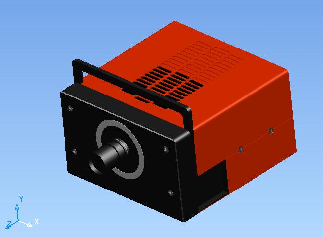 Model optického skenera pozostáva zo štyroch hlavných častí: projektor skenera, rameno, držiak kamier, dve CCD kamery.