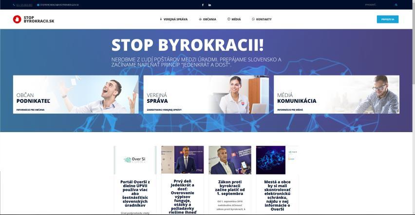 O čom je: oversi.gov.sk /www.stopbyrokracii.