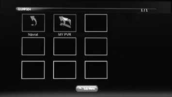 8 PVR (Osobný videorekordér) Prehrávanie nahraného programu Nahraný program môžete prehrať zo zoznamu nahraných programov alebo z USB pamäťového zariadenia. 1.