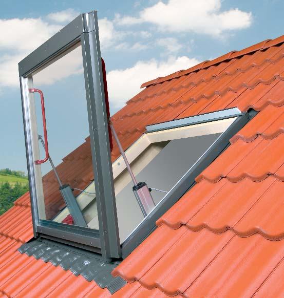 Okno FEL umožňuje bezpečný výstup na strechu za účelomvytvorenia uníkovej cesti v prípade nebezpečenstva (napr.